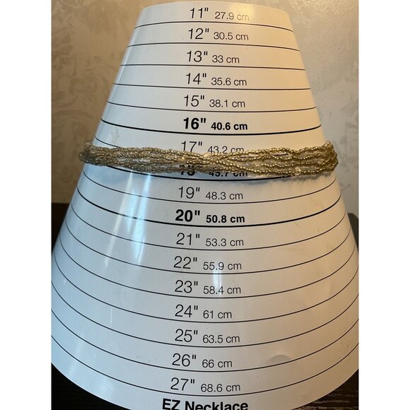 Multi-Strand Beaded Necklace Adjustable Length Lobster Clasp Elegant & Chic - Picture 2 of 5